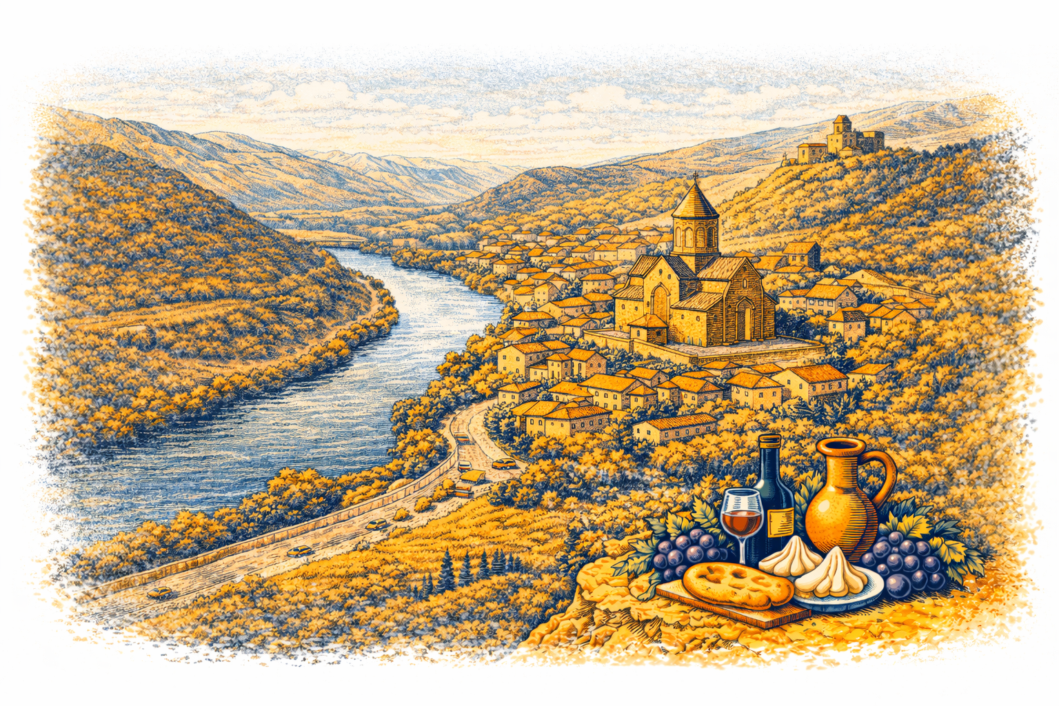 Road trip through Georgia with a private driver and local guide